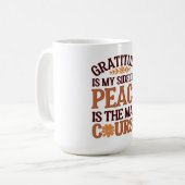 Dankbaarheid & Vrede Mok -  (Voorkant links)