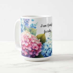 Dankbaarheid Waterverf Hydrangeas Koffie Mok