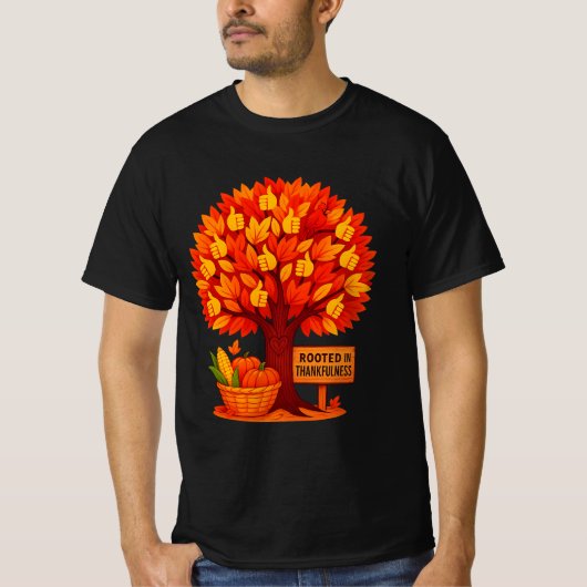Dankbaarheidsboom Thanksgiving Shirt | Dankbaar Au (Voorkant)