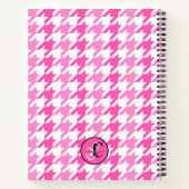 Dankbaarheidsdagboek Houndstooth Pink and White Notitieboek (Achterkant)
