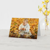 Dankbaarheidsfoto aangepaste kaart (Gele Bloem)