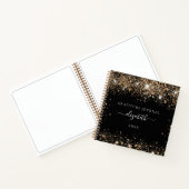 Dankbaarheidstijdschrift zwart goud glitter naam notitieboek (Binnen)