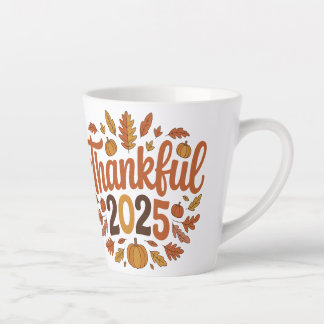 Dankbare 2025 Herfst Pompoen Thanksgiving Mok