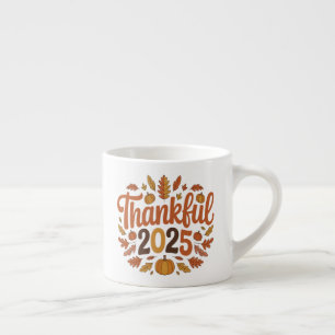 Dankbare 2025 Herfst Pompoen Thanksgiving Mok