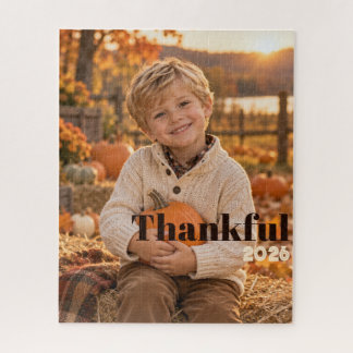 Dankbare 2026 Persoonlijke Thanksgiving Foto Legpuzzel