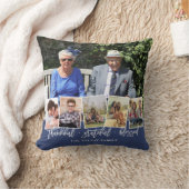 Dankbare aangepaste kleur Persoonlijke 6 foto coll Kussen (Deken)