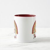 Dankbare Autumn Rainbow Thanksgiving Mok (Midden)