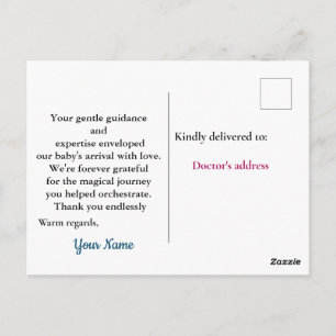 Dankbare Baby-bevalling Briefkaart