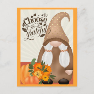 Dankbare Bedankte Herfst Autumn Kabouter Briefkaart