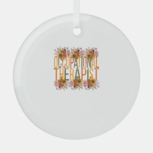 Dankbare Beroepstherapeut Thanksgiving OT Th Glas Ornament