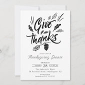 Dankbare bijeenkomst Thanksgiving Dinner Invitatio Kaart (Voorkant)