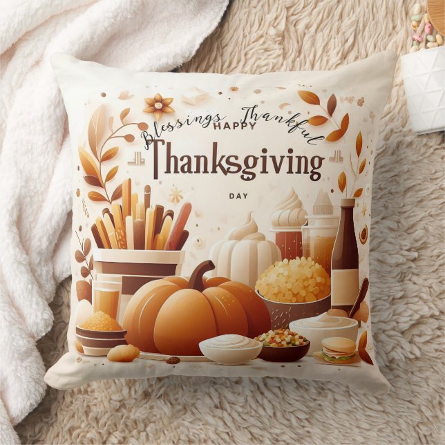 Dankbare Bijeenkomsten: Thanksgiving Kussen (Deken)