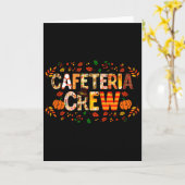 Dankbare Cafetaria Crew Herfst Herfst Pompoen Beda Kaart (Gele Bloem)