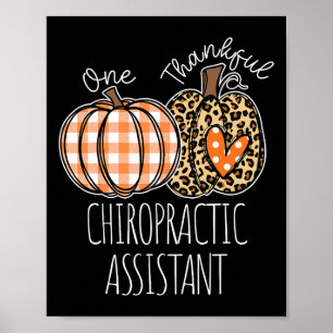 Dankbare Chiropractie Istant Schattig Thanksgiving Poster