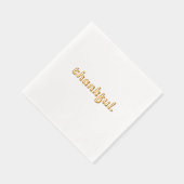 Dankbare Cocktail servetten Gold Foil Stamped Beda (Rechts)