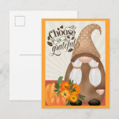 Dankbare dank herfst herfst kabouter briefkaart (Voorkant / Achterkant)