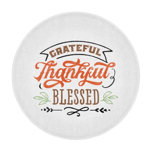 dankbare dankbare gezegde Thanksgiving vakantie Snijplank (Voorkant)