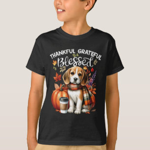 Dankbare dankbare gezegende Beagle Dog Happy Herfs T-shirt