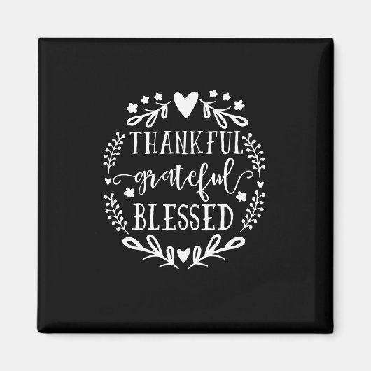 Dankbare dankbare gezegende comfortabele Herfst Magneet (Voorkant)