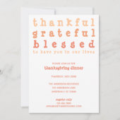 Dankbare dankbare gezegende gestreepte Thanksgivin Kaart (Voorkant)