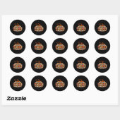 Dankbare dankbare Gezegende Leraar Thanksgiving Th Ronde Sticker (Vel)
