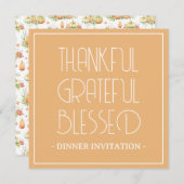 dankbare dankbare gezegende minimalistische Thanks Kaart (Voorkant / Achterkant)
