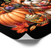 Dankbare dankbare gezegende Shih Tzu Dog Herfst Y' Poster (Hoek)