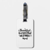 Dankbare, dankbare, gezegende sprankelende Thanksg Bagagelabel (Achterkant verticaal)