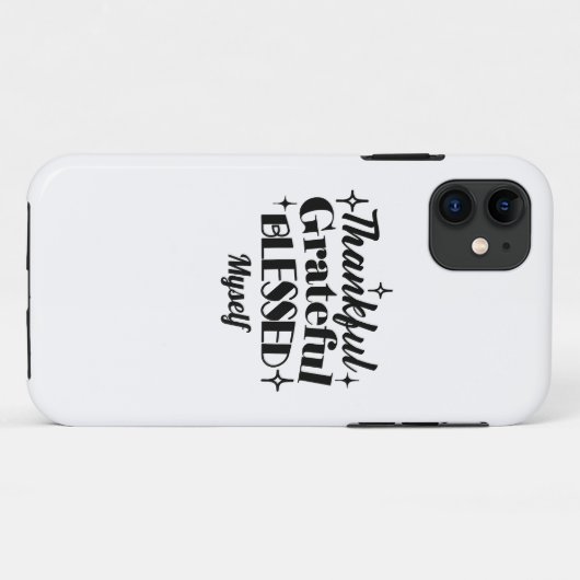 Dankbare, dankbare, gezegende sprankelende Thanksg Case-Mate iPhone Case (Achterkant (horizontaal))