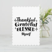 Dankbare, dankbare, gezegende sprankelende Thanksg Feestdagenkaart (Staand voorkant)