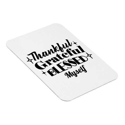 Dankbare, dankbare, gezegende sprankelende Thanksg Magneet (Rechterzijde)