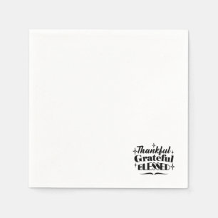Dankbare, dankbare, gezegende sprankelende Thanksg Servet