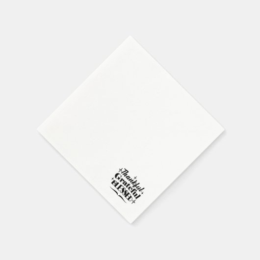 Dankbare, dankbare, gezegende sprankelende Thanksg Servet (Hoek)