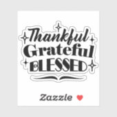 Dankbare, dankbare, gezegende sprankelende Thanksg Sticker (Vel)