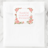 Dankbare dankbare gezegende Thanksgiving Sticker (Tas)