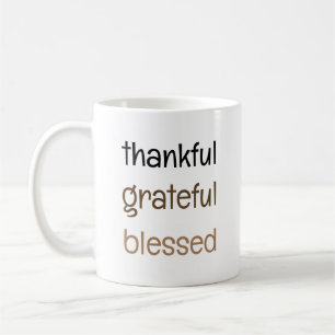 Dankbare dankbare gezegende typografie Thanksgivin Koffiemok