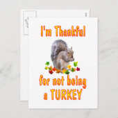 Dankbare Eekhoorn Feestdagenkaart (Voorkant / Achterkant)