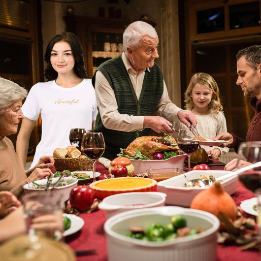 Dankbare eenvoudige minimalist Tri-Blend shirt