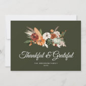 Dankbare en dankbare Thanksgiving Feestdagenkaart (Voorkant)