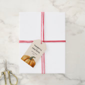 Dankbare en dankbare Thanksgiving pompoen Label Cadeaulabel (Met Touw)
