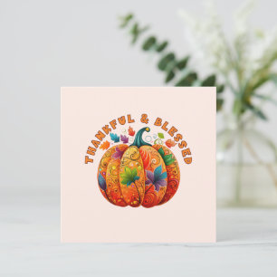 Dankbare en Gezegende Herfst Pompoen