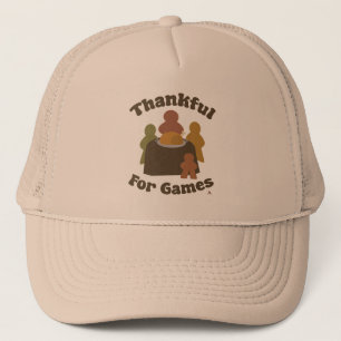 Dankbare Gamers Thanksgiving Boardgame Ontwerp Trucker Pet