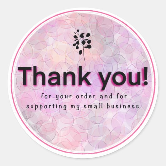 Dankbare gebaren: Dankjewel kaart Ronde Sticker (Voorkant)