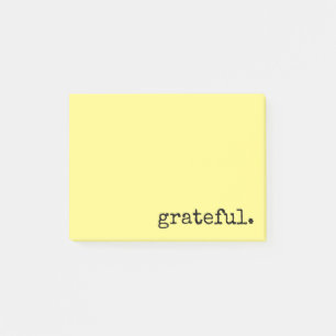 dankbare gele typografie post-it® notes