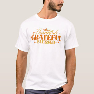 Dankbare Gezegende Halloween Groovy Herfst T-shirt