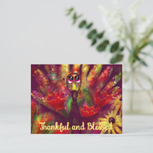 Dankbare Gezegende Kalkoen Persoonlijke Thanksgivi Briefkaart