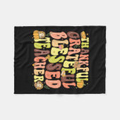 Dankbare, gezegende Leraar Thanksgiving Dag Fleece Deken (Voorkant (Horizontaal))