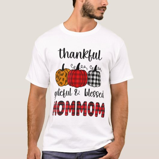 Dankbare gezegende moeder Thanksgiving T-shirt (Voorkant)