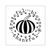 Dankbare Gezegende Pompoen Herfst Oogst Rubberstempel (Afrduk)