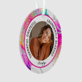 Dankbare Gezegende Quote foto Rainbow Ornament (voorkant)